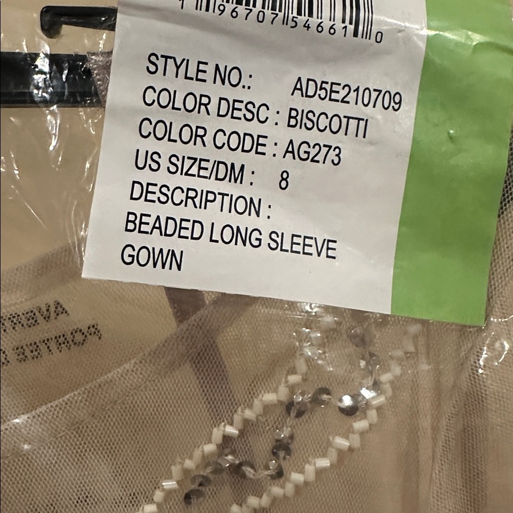 Elegant Biscotti Evening Gown size 8 NWT - Picture 3 of 7